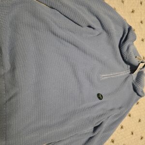 L.L. Bean Light Blue Zip Up Sweater